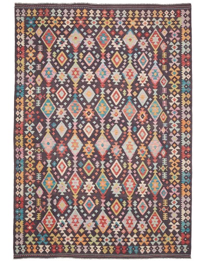 Tappeto Kilim Afghanistan azzurro marrone 207x298