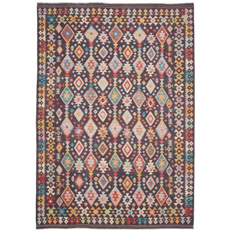 Tappeto Kilim Afghanistan azzurro marrone 207x298