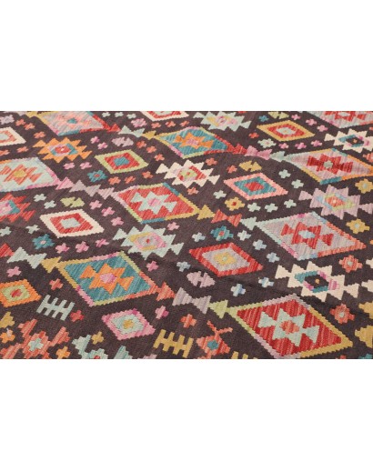 Tappeto Kilim Afghanistan azzurro marrone 207x298