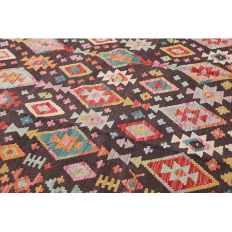 Tappeto Kilim Afghanistan azzurro marrone 207x298