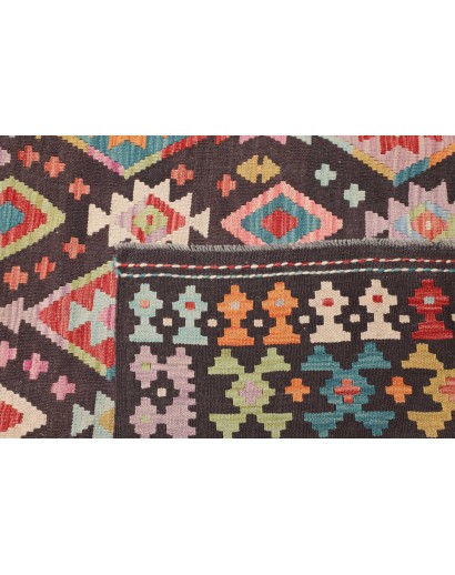 Tappeto Kilim Afghanistan azzurro marrone 207x298