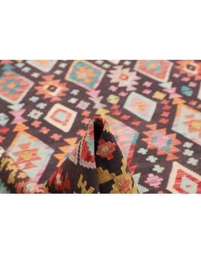 Tappeto Kilim Afghanistan azzurro marrone 207x298