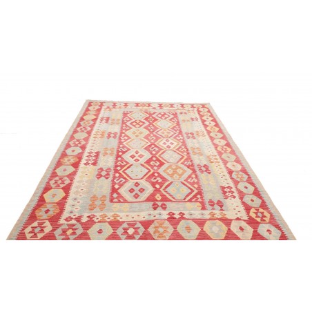 Tappeto Kilim Afghanistan giallo arancione 200x295