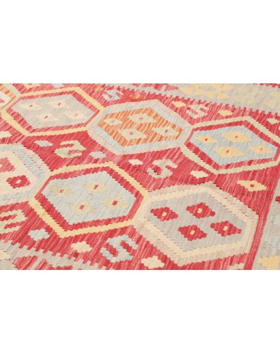 Tappeto Kilim Afghanistan giallo arancione 200x295
