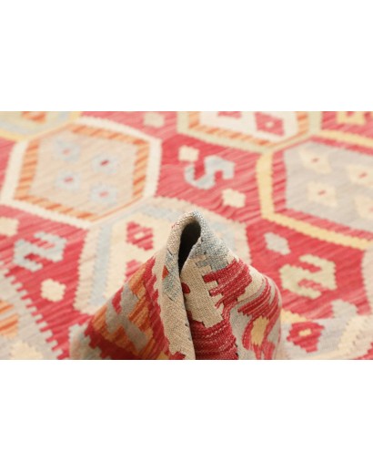 Tappeto Kilim Afghanistan giallo arancione 200x295