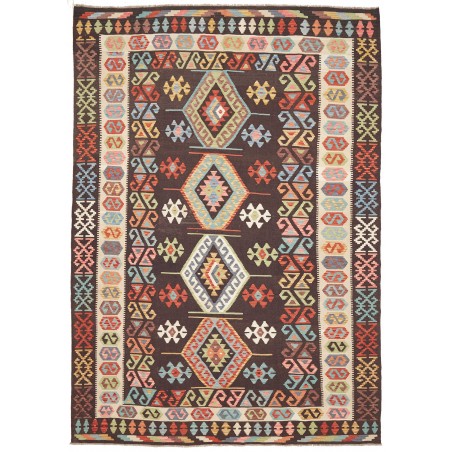 Tappeto Kilim Afghanistan verde rosso 206x293