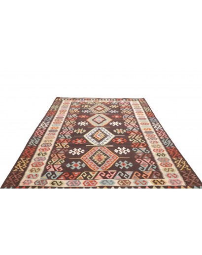 Tappeto Kilim Afghanistan verde rosso 206x293