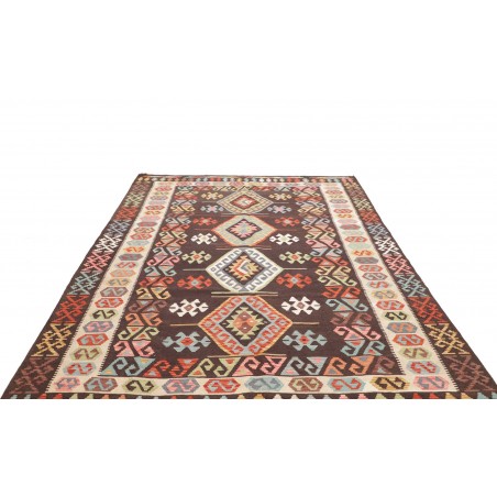 Tappeto Kilim Afghanistan verde rosso 206x293