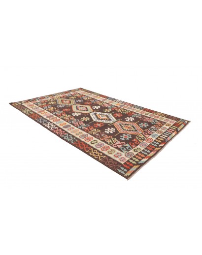Tappeto Kilim Afghanistan verde rosso 206x293