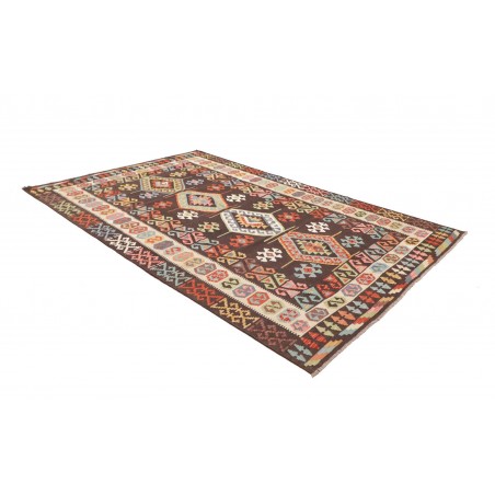 Tappeto Kilim Afghanistan verde rosso 206x293