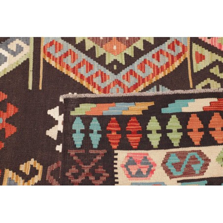 Tappeto Kilim Afghanistan verde rosso 206x293