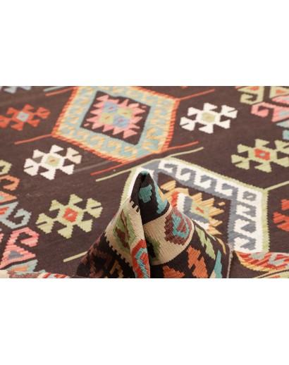 Tappeto Kilim Afghanistan verde rosso 206x293