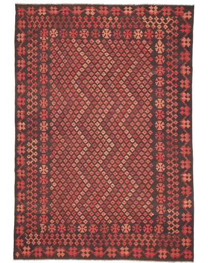 Tappeto Kilim Afghanistan verde rosso 200x292