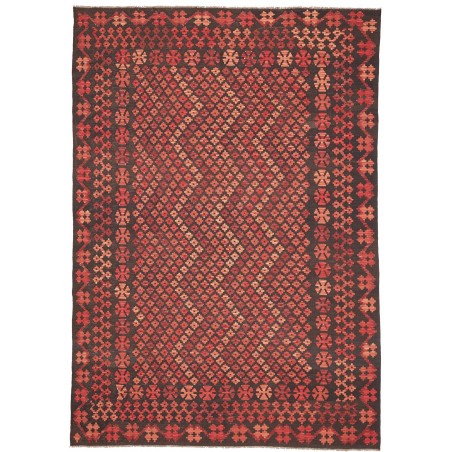 Tappeto Kilim Afghanistan verde rosso 200x292