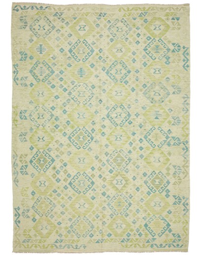 Tappeto Kilim Afghanistan beige verde 206x296