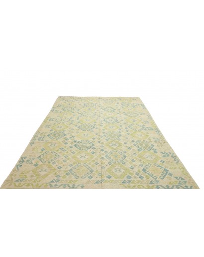 Tappeto Kilim Afghanistan beige verde 206x296