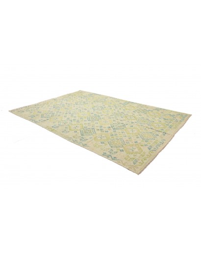Tappeto Kilim Afghanistan beige verde 206x296