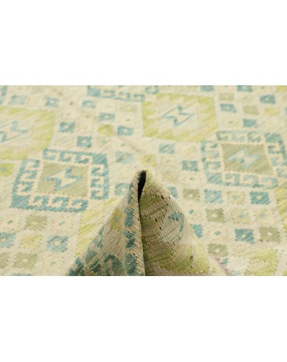 Tappeto Kilim Afghanistan beige verde 206x296