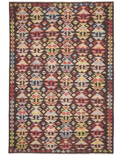 Tappeto Kilim Afghanistan marrone 201x295