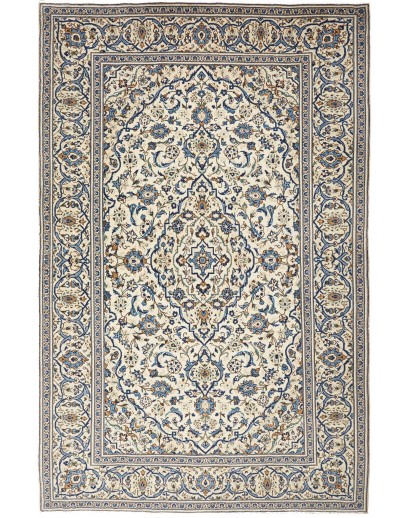 Tappeto Kashan Persia bianco grigio 195x305