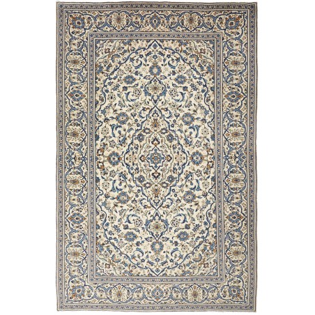 Tappeto Kashan Persia bianco grigio 195x305
