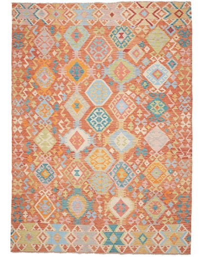 Tappeto Kilim Afghanistan marrone bianco 213x291