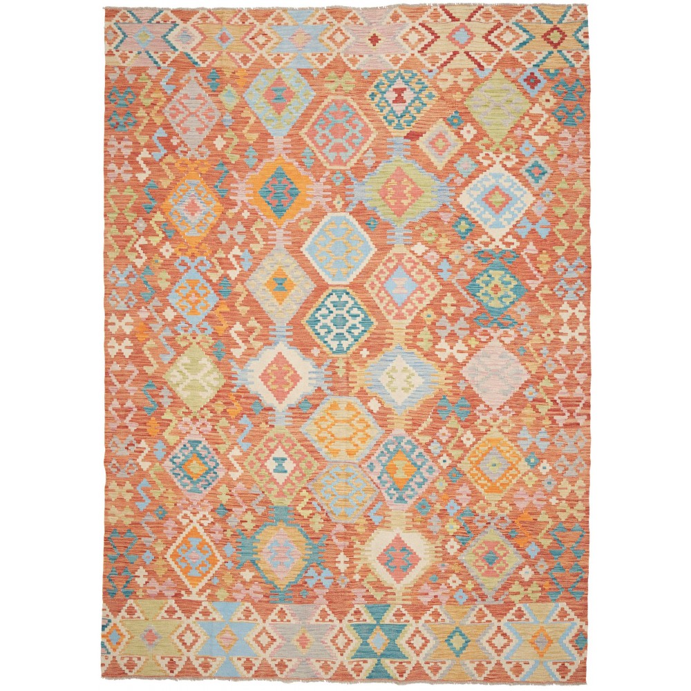 Tappeto Kilim Afghanistan marrone bianco 213x291