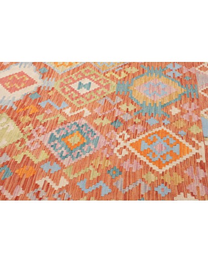 Tappeto Kilim Afghanistan marrone bianco 213x291