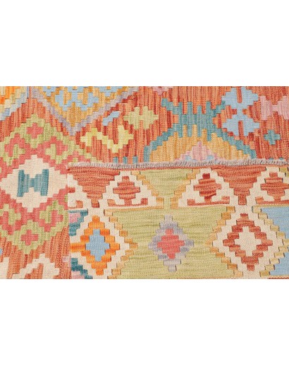 Tappeto Kilim Afghanistan marrone bianco 213x291