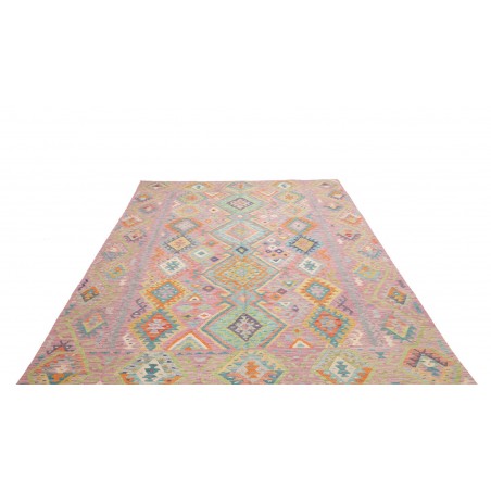 Tappeto Kilim Afghanistan marrone grigio 211x291