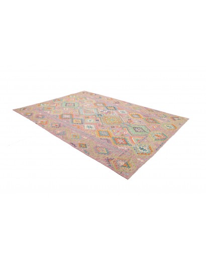 Tappeto Kilim Afghanistan marrone grigio 211x291