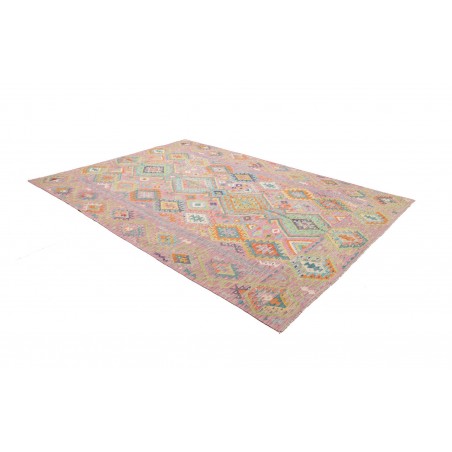 Tappeto Kilim Afghanistan marrone grigio 211x291