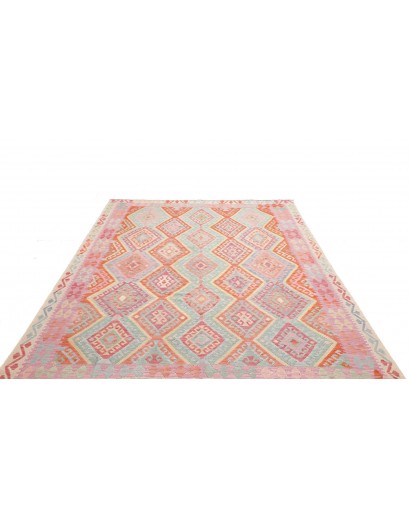 Tappeto Kilim Afghanistan beige arancione 209x278
