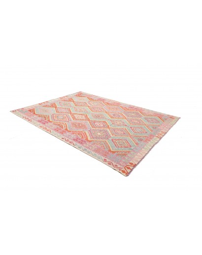 Tappeto Kilim Afghanistan beige arancione 209x278