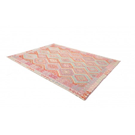 Tappeto Kilim Afghanistan beige arancione 209x278