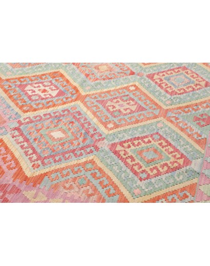 Tappeto Kilim Afghanistan beige arancione 209x278