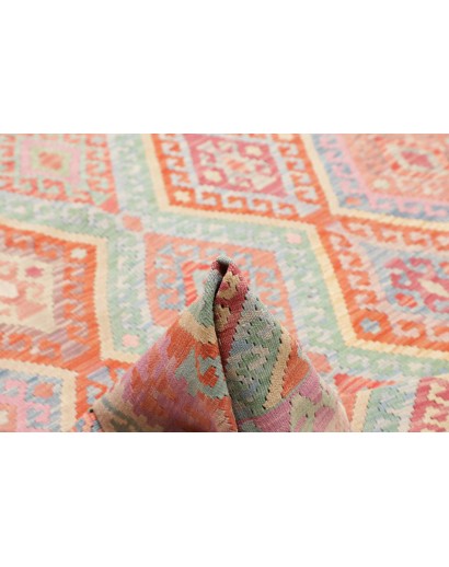 Tappeto Kilim Afghanistan beige arancione 209x278