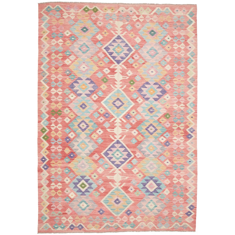 Tappeto Kilim Afghanistan beige marrone 206x302