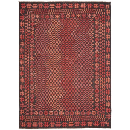 Tappeto Kilim Afghanistan grigio marrone 203x283