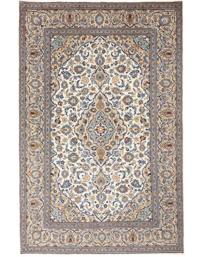 Tappeto Kashan Persia bianco verde 193x295