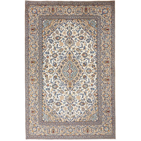 Tappeto Kashan Persia bianco verde 193x295