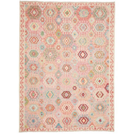 Tappeto Kilim Afghanistan marrone rosso 215x288