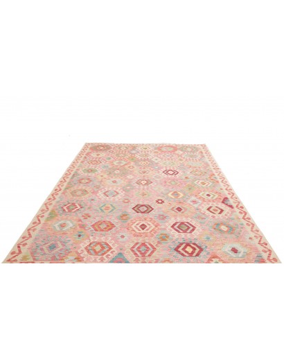 Tappeto Kilim Afghanistan marrone rosso 215x288