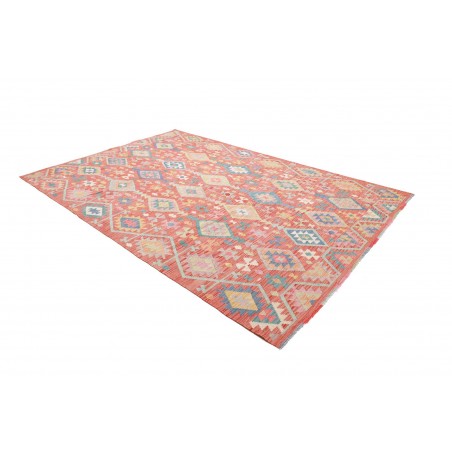 Tappeto Kilim Afghanistan marrone blu 205x298