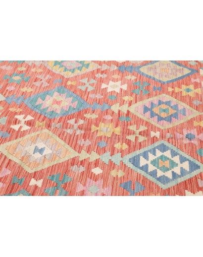 Tappeto Kilim Afghanistan marrone blu 205x298