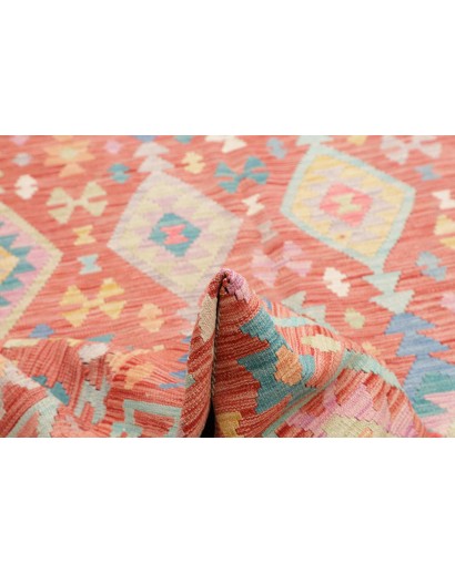 Tappeto Kilim Afghanistan marrone blu 205x298