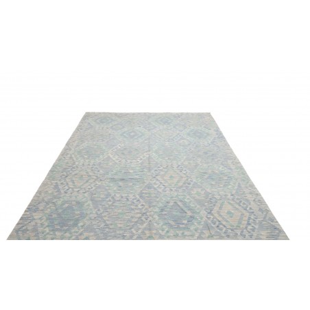 Tappeto Kilim Afghanistan azzurro bianco 204x297