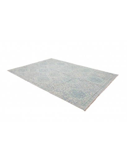Tappeto Kilim Afghanistan azzurro bianco 204x297