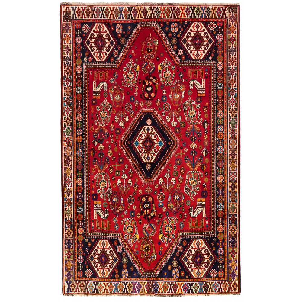 Tappeto Shiraz Persia marrone giallo 170x278 Tappeto Shiraz Persia marrone giallo 170x278