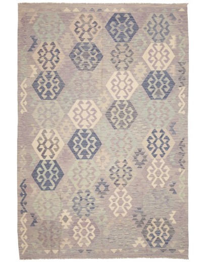 Tappeto Kilim Afghanistan azzurro 198x298